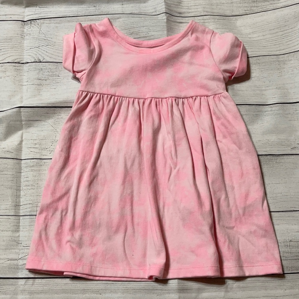 Wonder Nation Tie Dye Pink Short Sleeve Dress size 18M